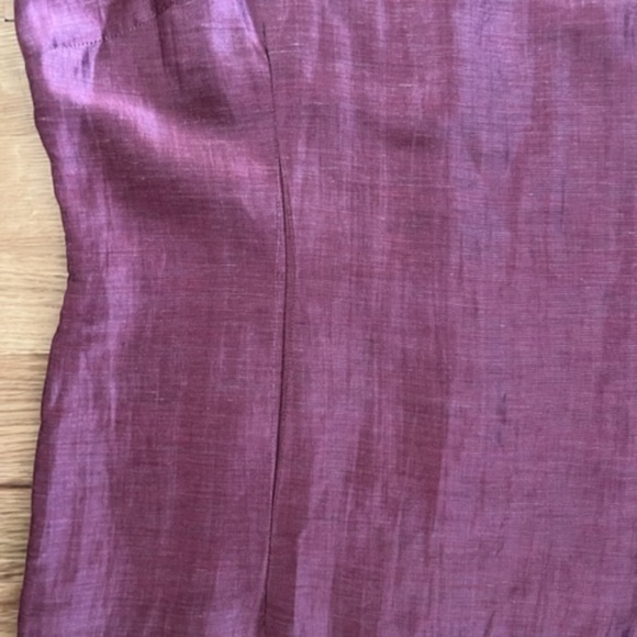 EUC, Peruvian Collection, SZ 8, Linen & Silk Classic Dress Magenta - Picture 7 of 7